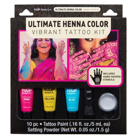 45633 Ultimate Henna Color Vibrant Tattoo Kit Front of Package
