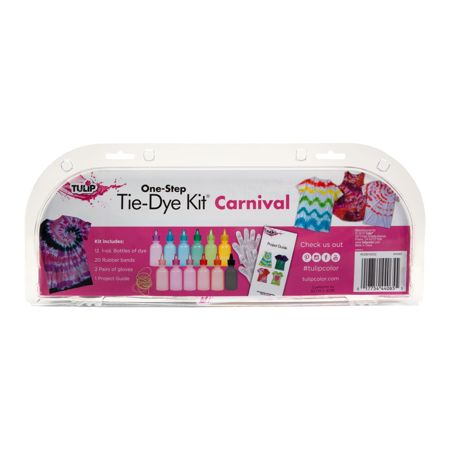 One-Step Tie-Dye Kit Carnival 12-Pc. Mini Kit back package 