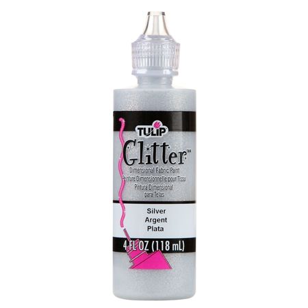 Picture of 41302 Tulip Dimensional Fabric Paint Glitter Silver 4 oz.