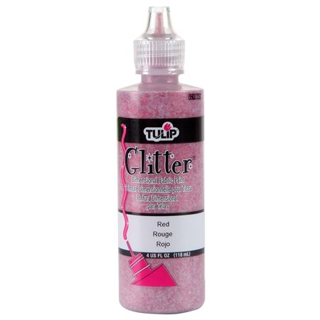 Picture of 41303 Tulip Dimensional Fabric Paint Glitter Red 4 oz.