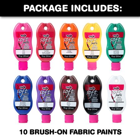 Picture of 31653 Tulip Brush-On Fabric Paint Rainbow 1 fl. oz. 10 Pack