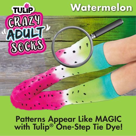 42565 Tulip Adult Crazy Socks Watermelon infographic 1