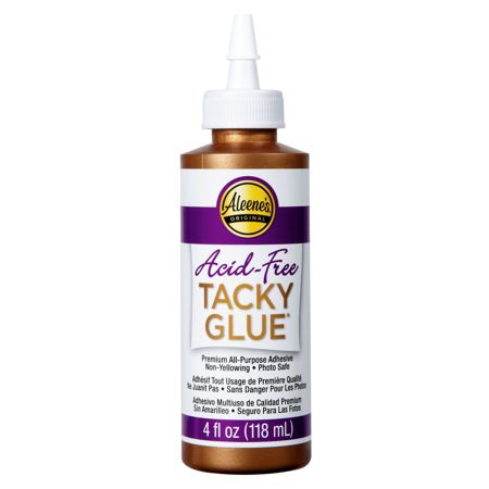Aleene’s ® Acid-Free Tacky Glue front of the bottle