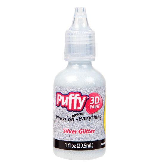 Picture of 26318 Puffy 3D Paint Glitter Silver 1 oz.
