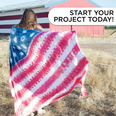 American flag made with tie dye - start your project today 