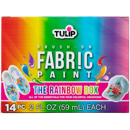 Picture of 48209 Tulip Brush-On Fabric Paint Rainbow 14 Pack