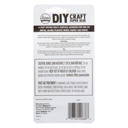 Picture of 40686 Aleene's DIY Craft Super Glue Liquid .07 oz. 2 Pack