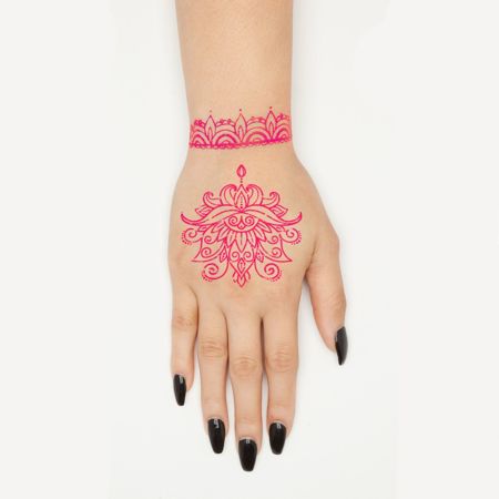 45633 Ultimate Henna Color Vibrant Tattoo Kit Design on Hand