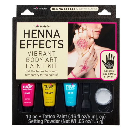 Picture of 45633 Tulip Body Art Ultimate Henna Color Vibrant Tattoo Kit