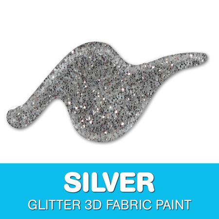 Picture of 54305 3D Fabric Paint Glittering Silver 1 oz.