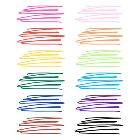 Picture of 26662 Tulip Fine-Tip Fabric Markers Rainbow 12 Pack