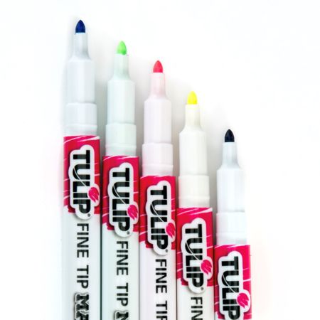 Picture of 35257 Tulip Fabric Markers Fine-Tip Neon 5 Pack