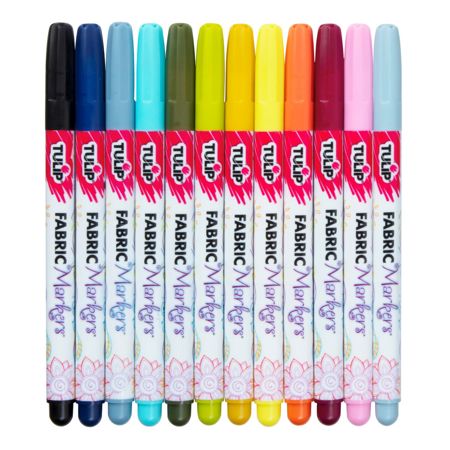 Picture of 46984 Tulip Fine-Tip Fabric Markers Mountainside Meadow 12 Pack
