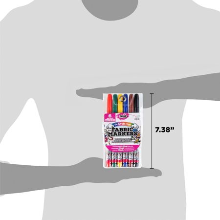 Picture of 28974 Tulip Fine-Tip Primary Fabric Markers 6 Pack