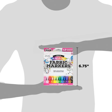 Picture of 34944 Tulip Fine-Tip Fabric Markers Rainbow 12 Pack