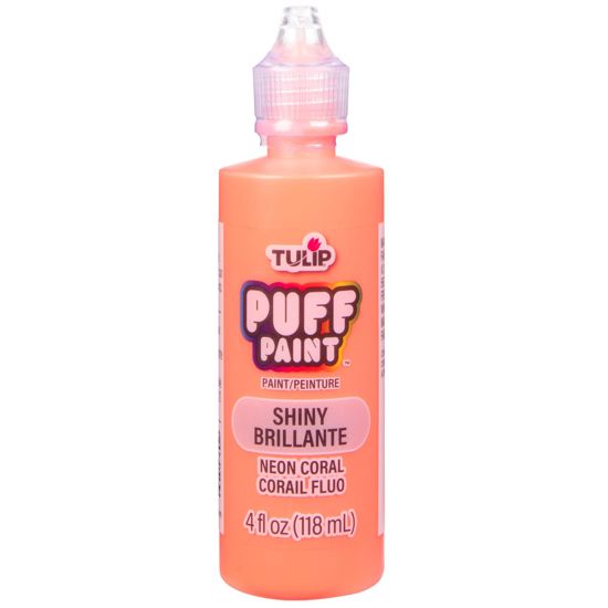 Picture of 30712 Tulip Dimensional Fabric Paint Slick Neon Coral 4 oz.