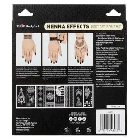 Picture of 46477 Tulip Body Art Ultimate Henna Tattoo Kit