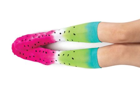 42565 Tulip Adult Crazy Socks Watermelon  finished project