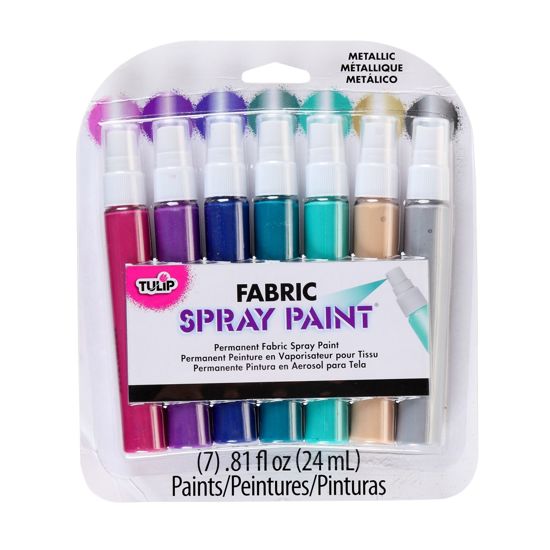 Picture of 31535 Fabric Spray Paint Mini Metallic 7 Pack