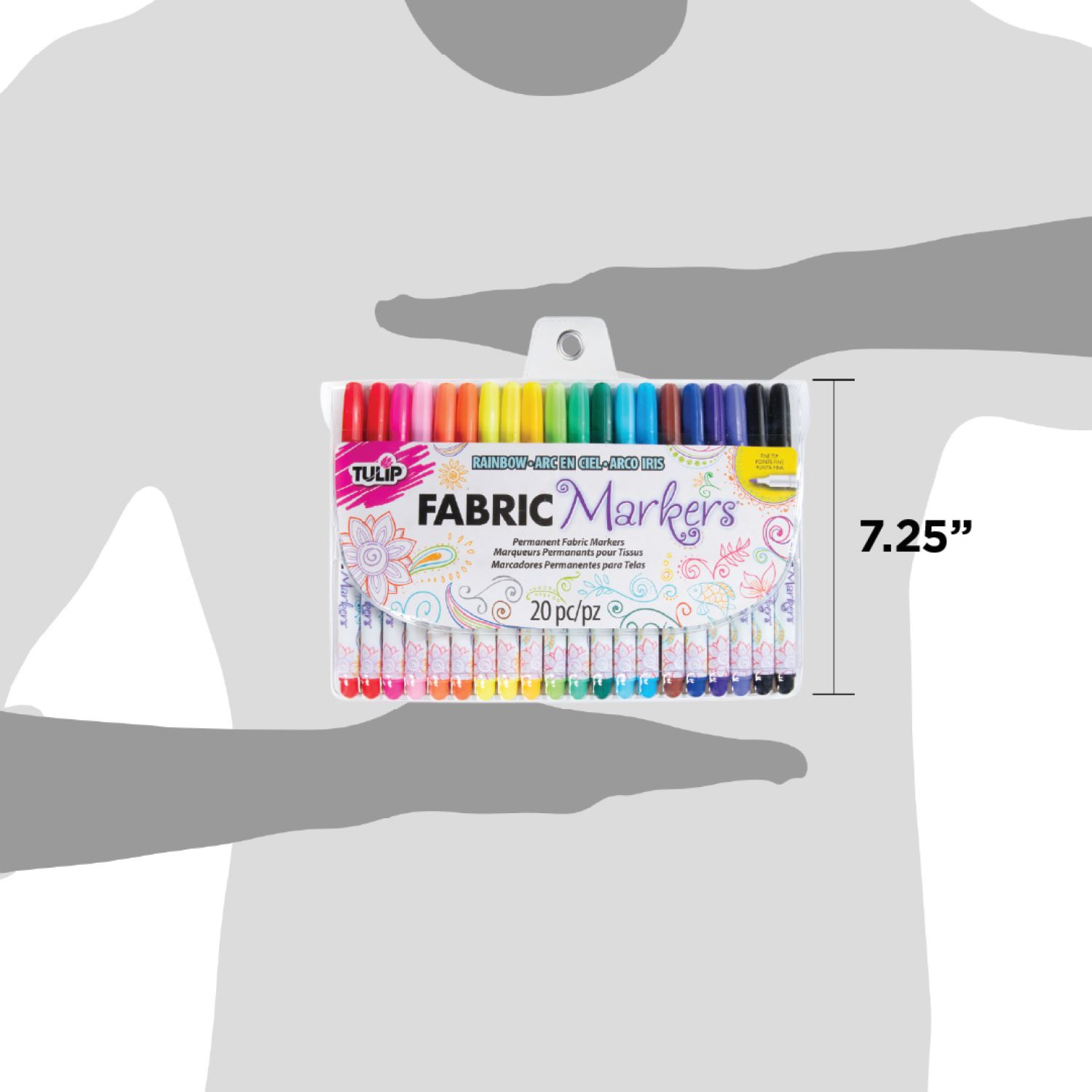 Tulip Fabric Watercolor Markers 8/Pkg Rainbow