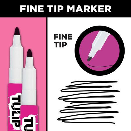 Picture of 32035 Tulip Fine-Tip Fabric Markers Black 2 Pack