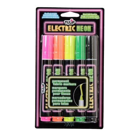 Picture of 33010 Tulip Electric Neon Fabric Markers 5 Pack