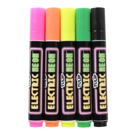 Picture of 33010 Tulip Electric Neon Fabric Markers 5 Pack