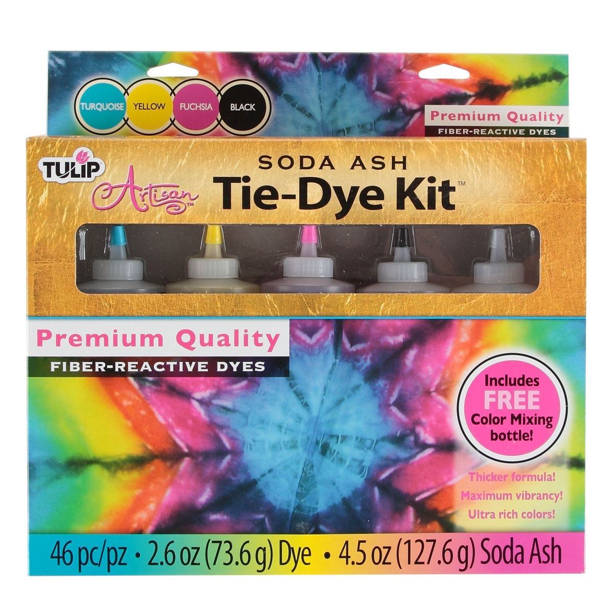 iLoveToCreate  Tulip Artisan Soda Ash 4-Color Tie-Dye Kit