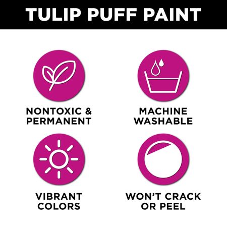 Picture of 16071 Tulip Dimensional Fabric Paint Puffy Black 4 oz.