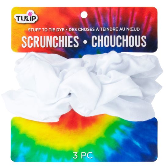 Picture of 46207 White Cotton Scrunchies 3 Pack