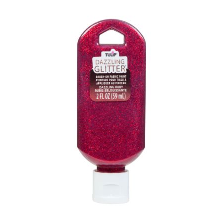 Picture of 40189 Dazzling Glitter Brush-On Fabric Paint Dazzling Ruby 2 oz.