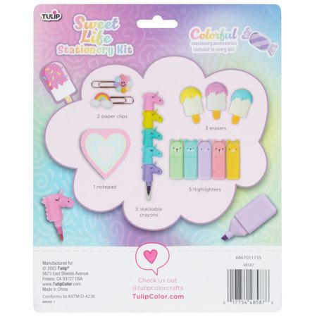 Picture of 48587                               TULIP STATIONERY KIT PASTEL                       