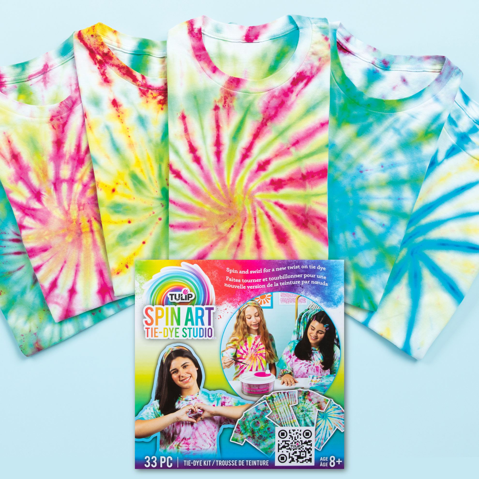 Tulip Artisan Tie-Dye Kit - Set Per Tingere Tessuti Con Soda Ash, 4 Bottiglie Di Colore, Guanti, Elastico