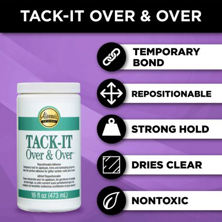 Picture of 47178 Aleene's Tack-It Over & Over Repositionable Adhesive 16 fl. oz. Jar