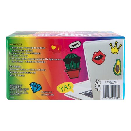 Puffy 3D Paint Value Pack 30 Pack back of package 