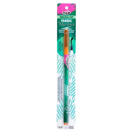 33750 Tulip Fabric Markers Brush-Tip Brown package