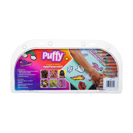 Puffy 3D Paint Value Pack Rainbow 20 Pack back package 