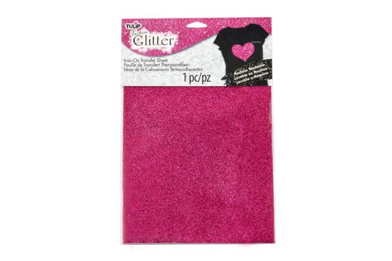 Picture of 32477 Iron-On Transfer Pink Glitter Sheet