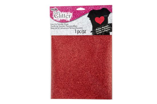 Picture of 32476 Iron-On Transfer Red Glitter Sheet