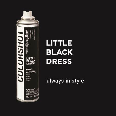 Picture of 40103 COLORSHOT Gloss Spray Paint Little Black Dress (Black) 10 oz.