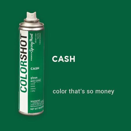 Picture of 40085 COLORSHOT Gloss Spray Paint Cash (Green) 10 oz.