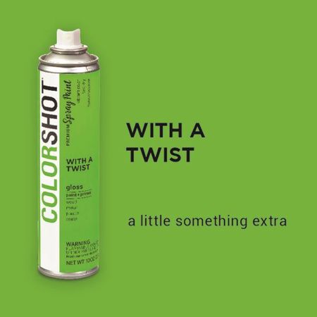 Picture of 40084 COLORSHOT Gloss Spray Paint With a Twist (Lime) 10 oz.