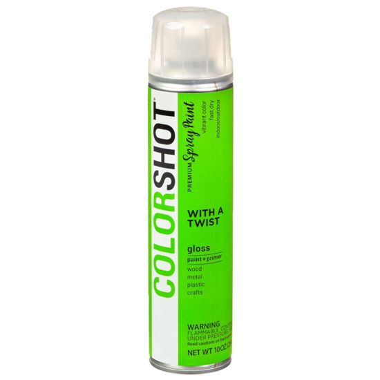 Picture of 40084 COLORSHOT Gloss Spray Paint With a Twist (Lime) 10 oz.