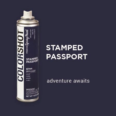 Picture of 40094 COLORSHOT Gloss Spray Paint Stamped Passport (Navy Blue) 10 oz.