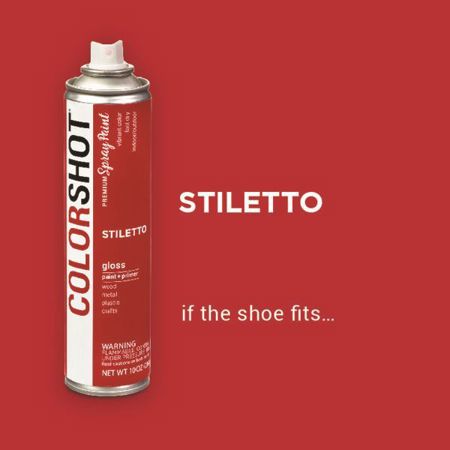 Picture of 40080 COLORSHOT Gloss Spray Paint Stiletto (Red) 10 oz.