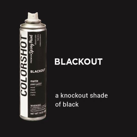 Picture of 40105 COLORSHOT Matte Spray Paint Blackout (Black) 10 oz.