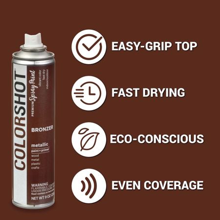 Picture of 40114 COLORSHOT Metallic Spray Paint Bronzer (Brown Metallic) 9 oz.