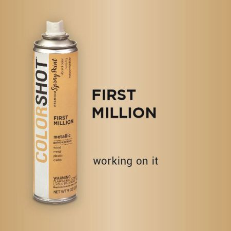 Picture of 40112 COLORSHOT Metallic Spray Paint First Million (Gold Metallic) 9 oz.