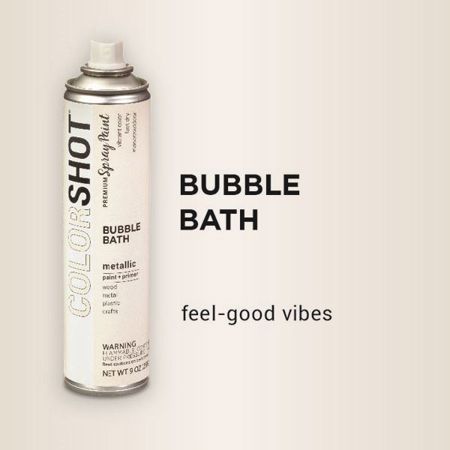 Picture of 40120 COLORSHOT Metallic Spray Paint Bubble Bath (White Metallic) 9 oz.