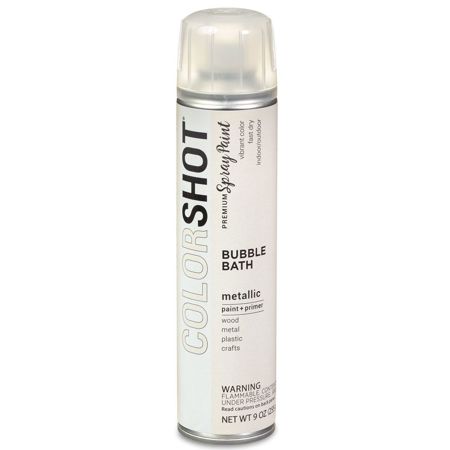 Picture of 40120 COLORSHOT Metallic Spray Paint Bubble Bath (White Metallic) 9 oz.